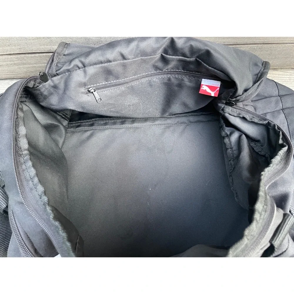 Puma Ferrari Scuderia Duffel Bag Black White Racing Travel Gym Bag 51592-00